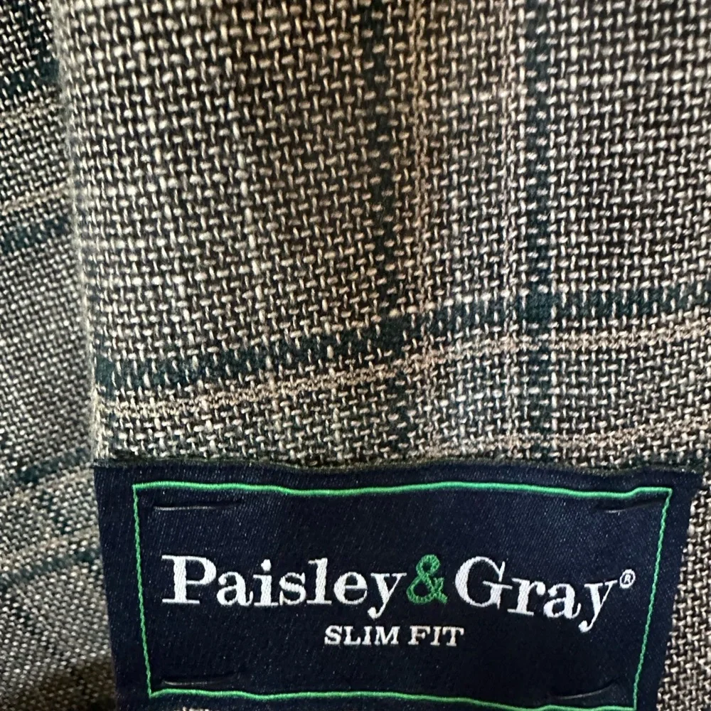 Paisley‎ &Gray Men's Gray Plaid Blazer - Picture 4 of 5